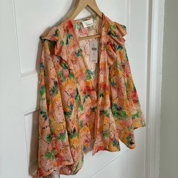 ANTHROPOLOGIE Cropped Floral Lace Shrug - Women’s One Size - New With Tags - Picture 5 of 10